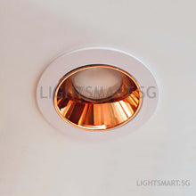 Load image into Gallery viewer, LEBER Recessed Spotlight GU10/Module - White/Gloss Rose Gold Round
