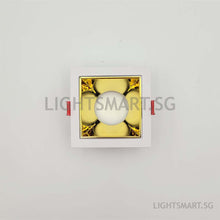Load image into Gallery viewer, LEBER Recessed Spotlight GU10/Module - White/Gloss Gold Square
