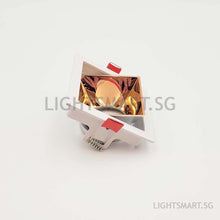 Load image into Gallery viewer, LEBER Recessed Spotlight GU10/Module - White/Gloss Rose Gold Square
