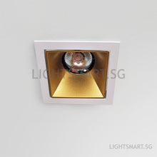 Load image into Gallery viewer, LEBER Recessed Spotlight GU10/Module - White/Matt Gold Square
